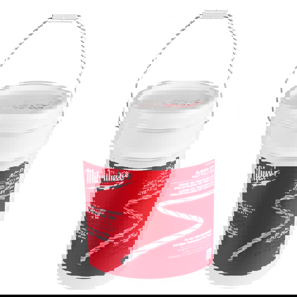 Fish Tape Accessories; Accessory Type: POLY PULL LINE ; Number of Pieces: 1 ; Overall Length (Feet): 6500 ; For Use With: Used with Milwaukee and other professional fish tapes to pull wire and cable ; Material: Polypropylene ; Inside Diameter (Inch): 1